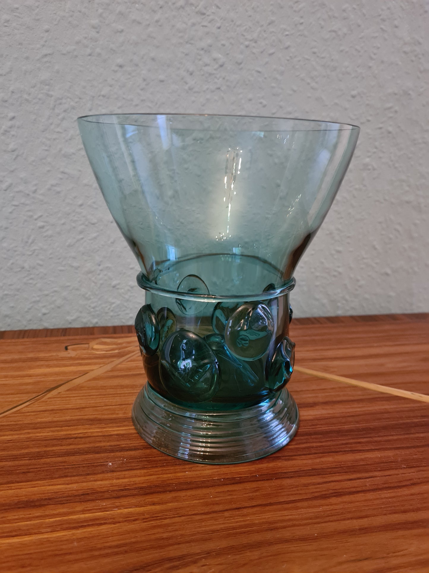 Berkemeyer Studioglas Signiert 1980 Sammler Glas Blau 16x14cm