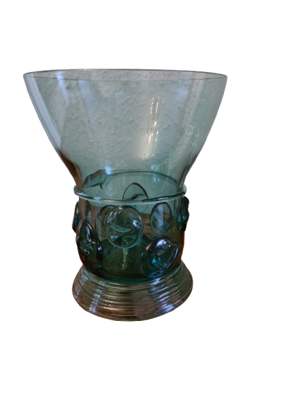 Berkemeyer Studioglas Signiert 1980 Sammler Glas Blau 16x14cm