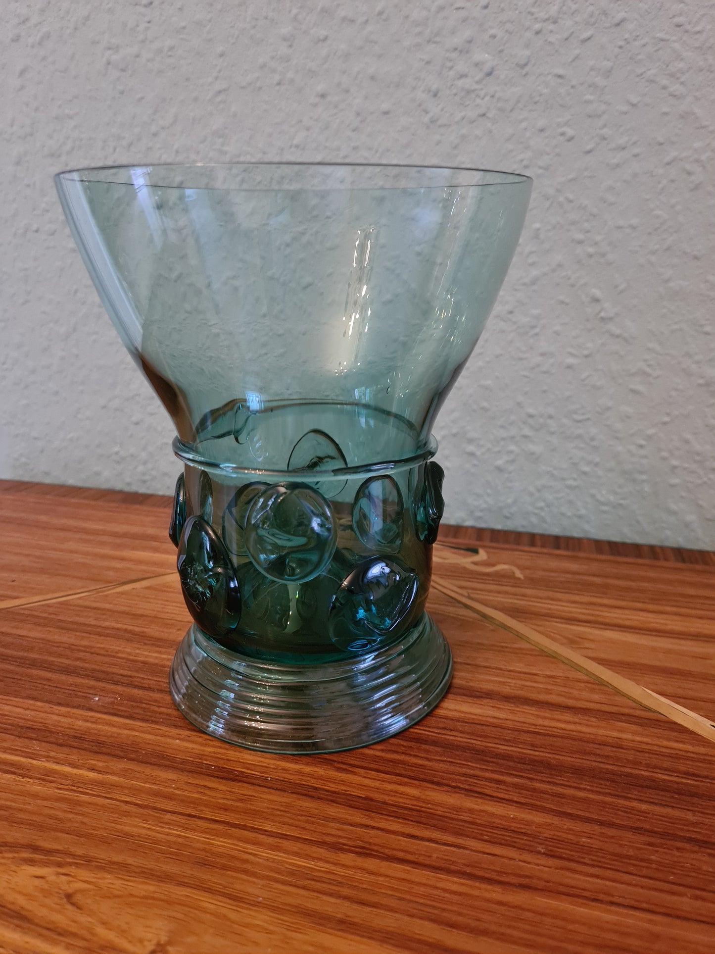 Berkemeyer Studioglas Signiert 1980 Sammler Glas Blau 16x14cm