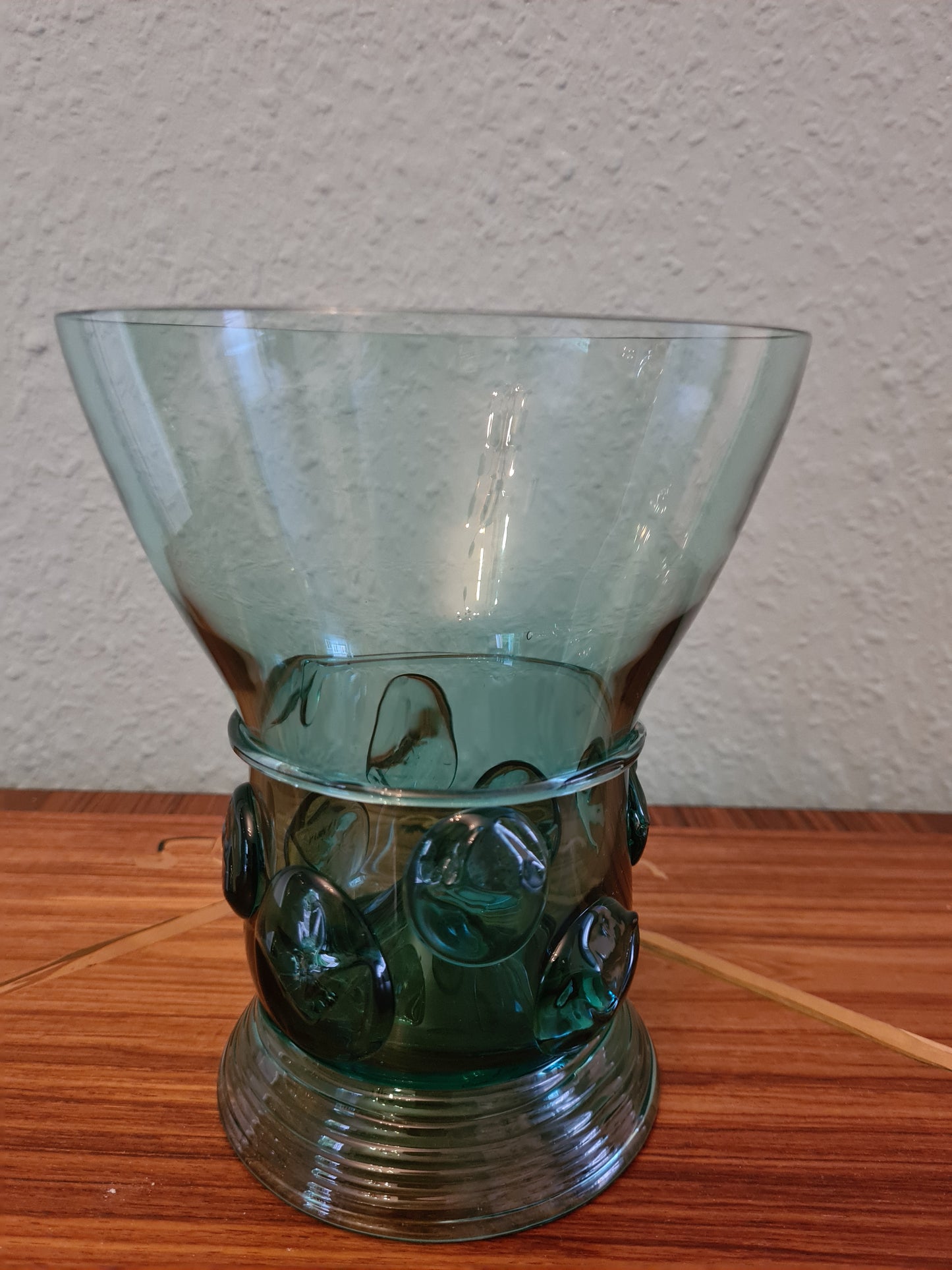 Berkemeyer Studioglas Signiert 1980 Sammler Glas Blau 16x14cm