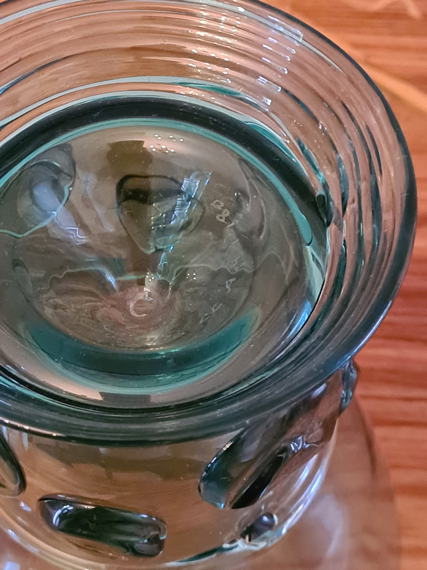 Berkemeyer Studioglas Signiert 1980 Sammler Glas Blau 16x14cm