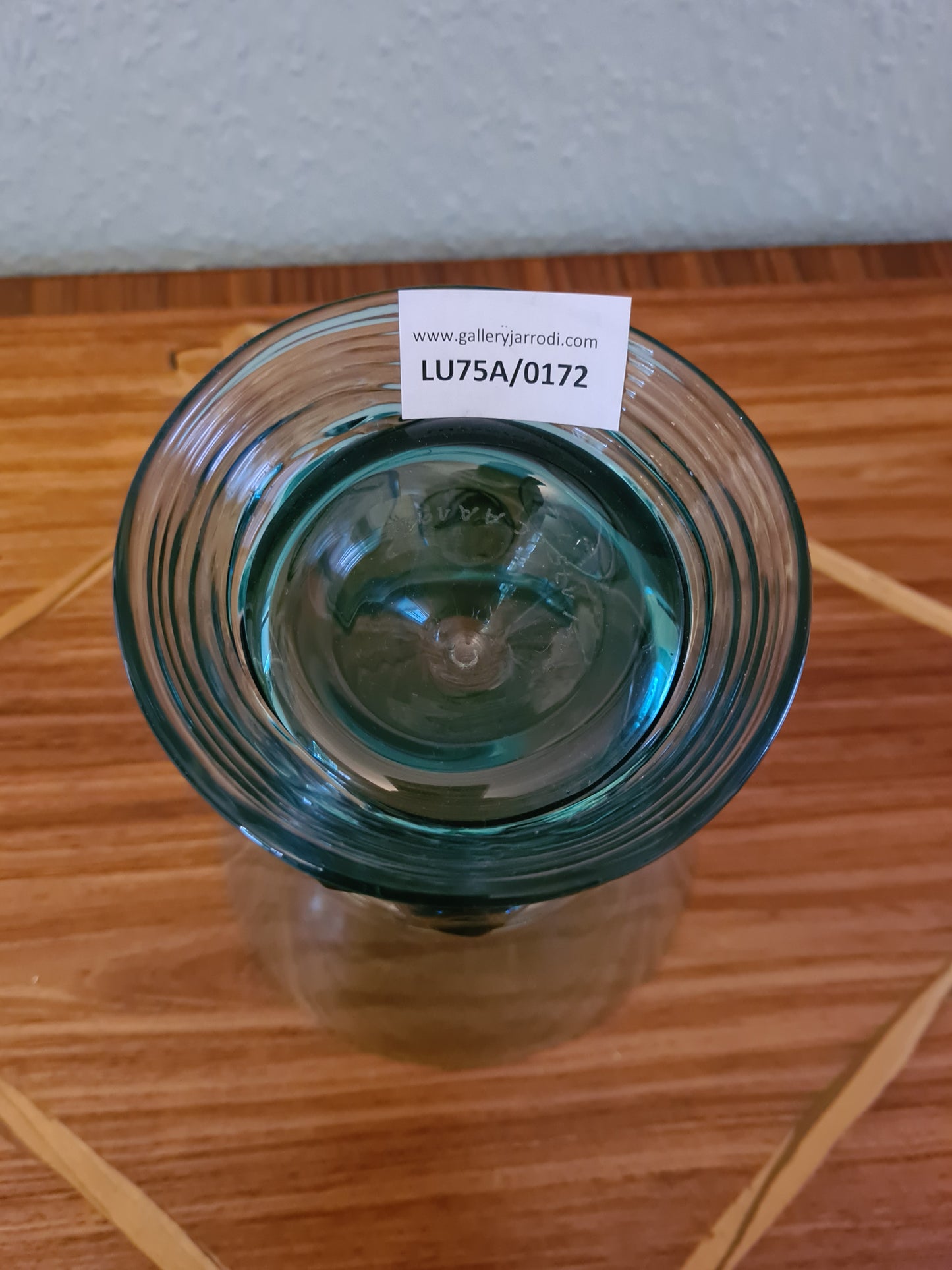 Berkemeyer Studioglas Signiert 1980 Sammler Glas Blau 16x14cm