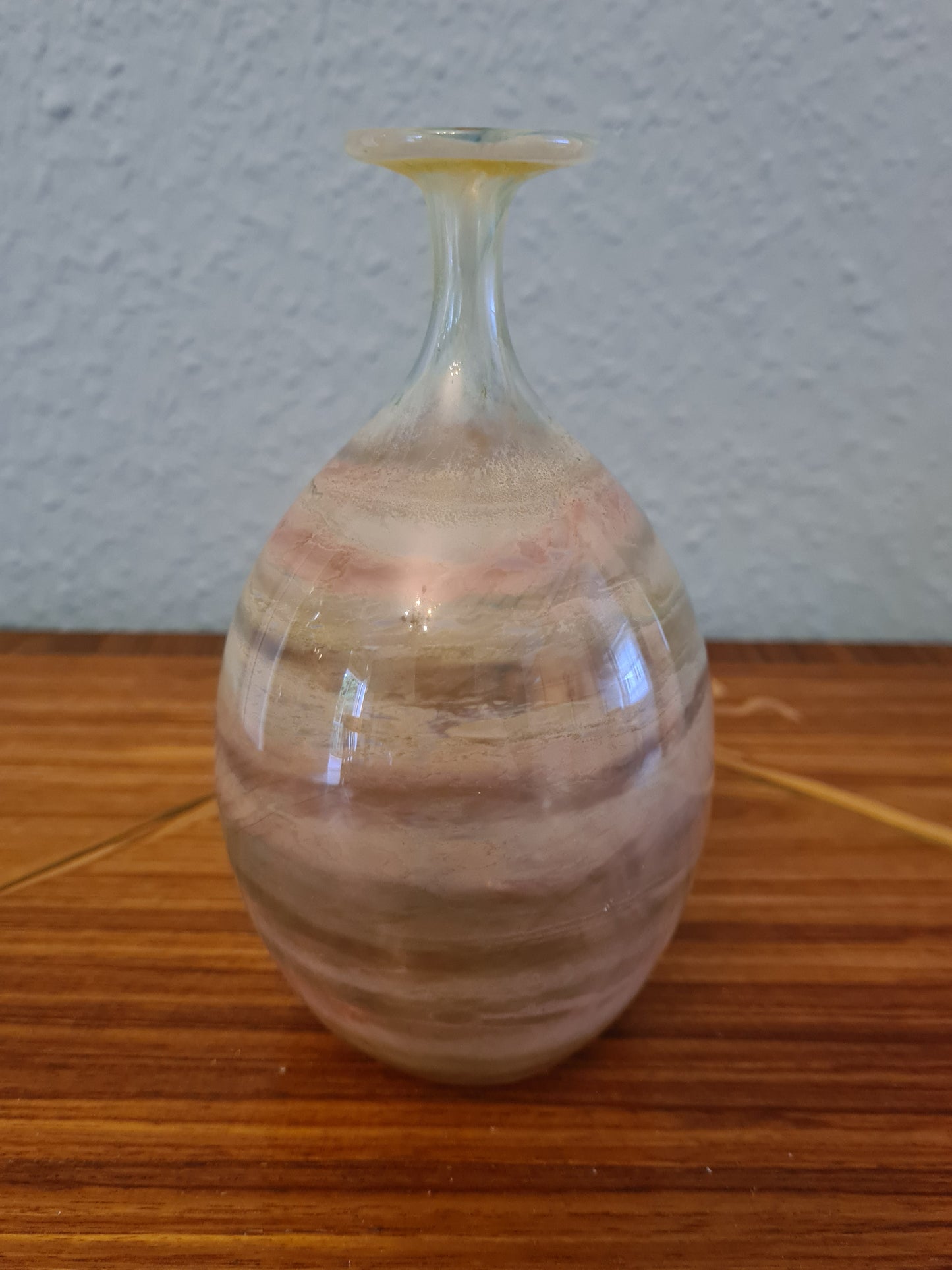 GLASBLÄSEREI SCHMID Signiert 1981 Vase Sammlerglas 15x7cm