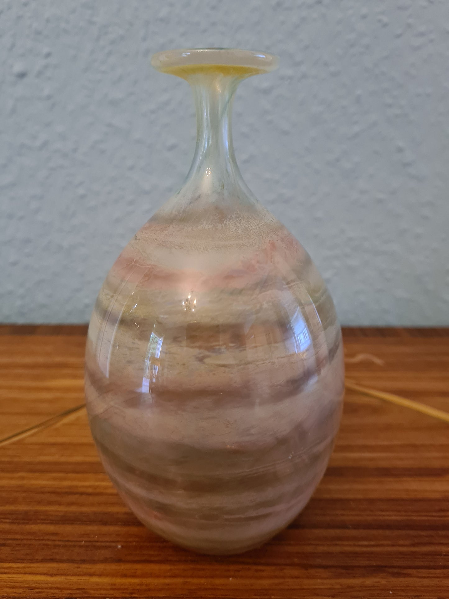 GLASBLÄSEREI SCHMID Signiert 1981 Vase Sammlerglas 15x7cm