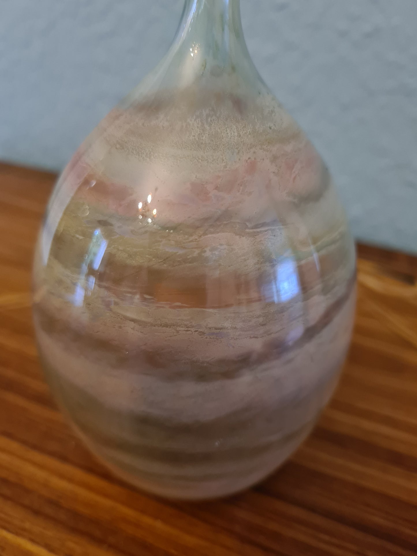 GLASBLÄSEREI SCHMID Signiert 1981 Vase Sammlerglas 15x7cm