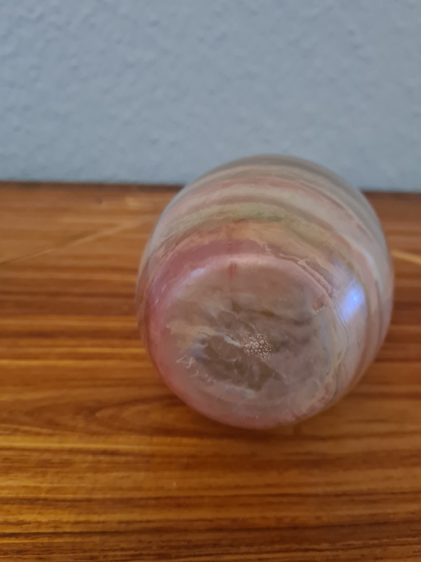 GLASBLÄSEREI SCHMID Signiert 1981 Vase Sammlerglas 15x7cm