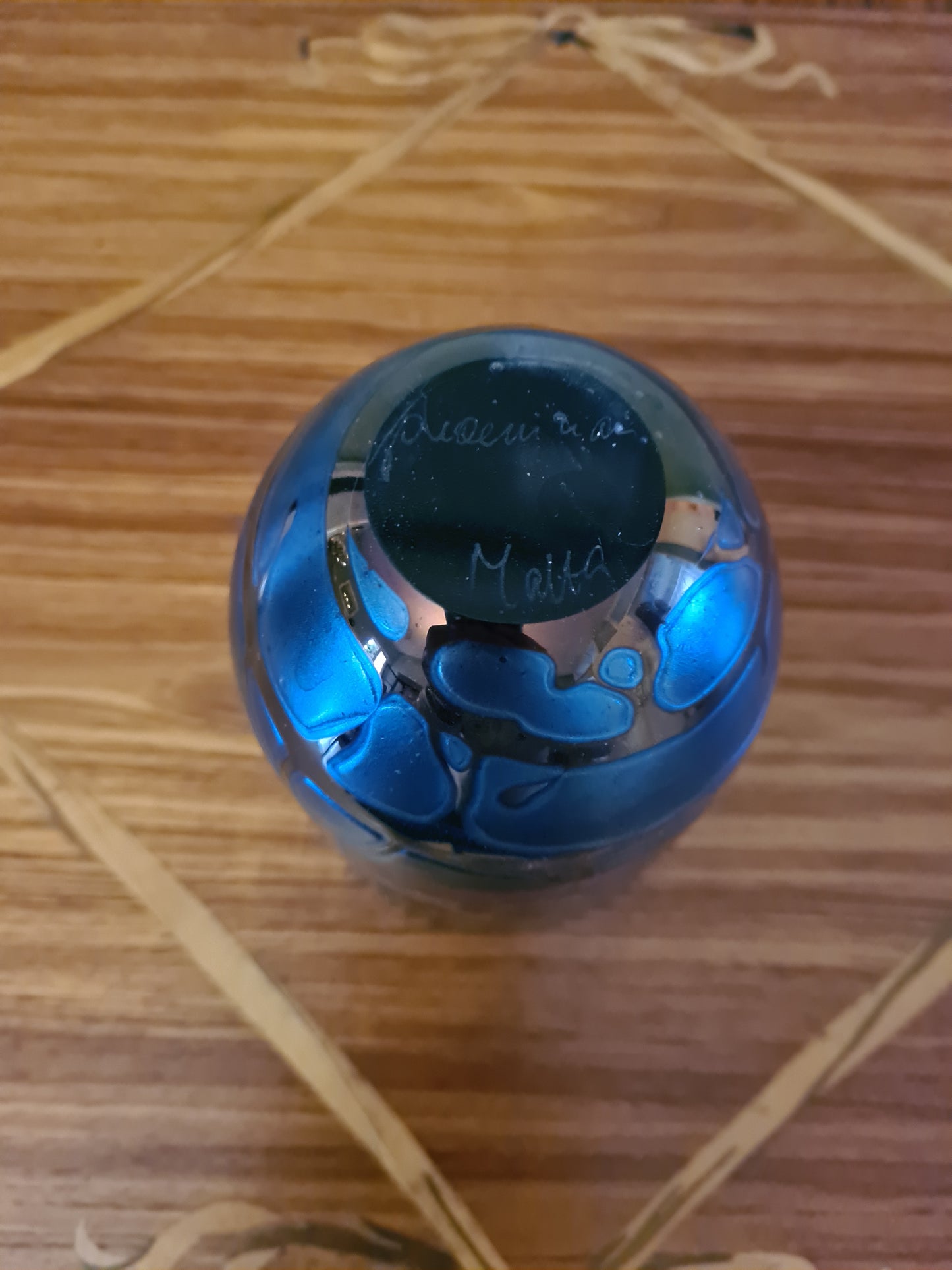 Phoenician Glass Malta Signiert Glas Schale Sammlerglas 13x9cm