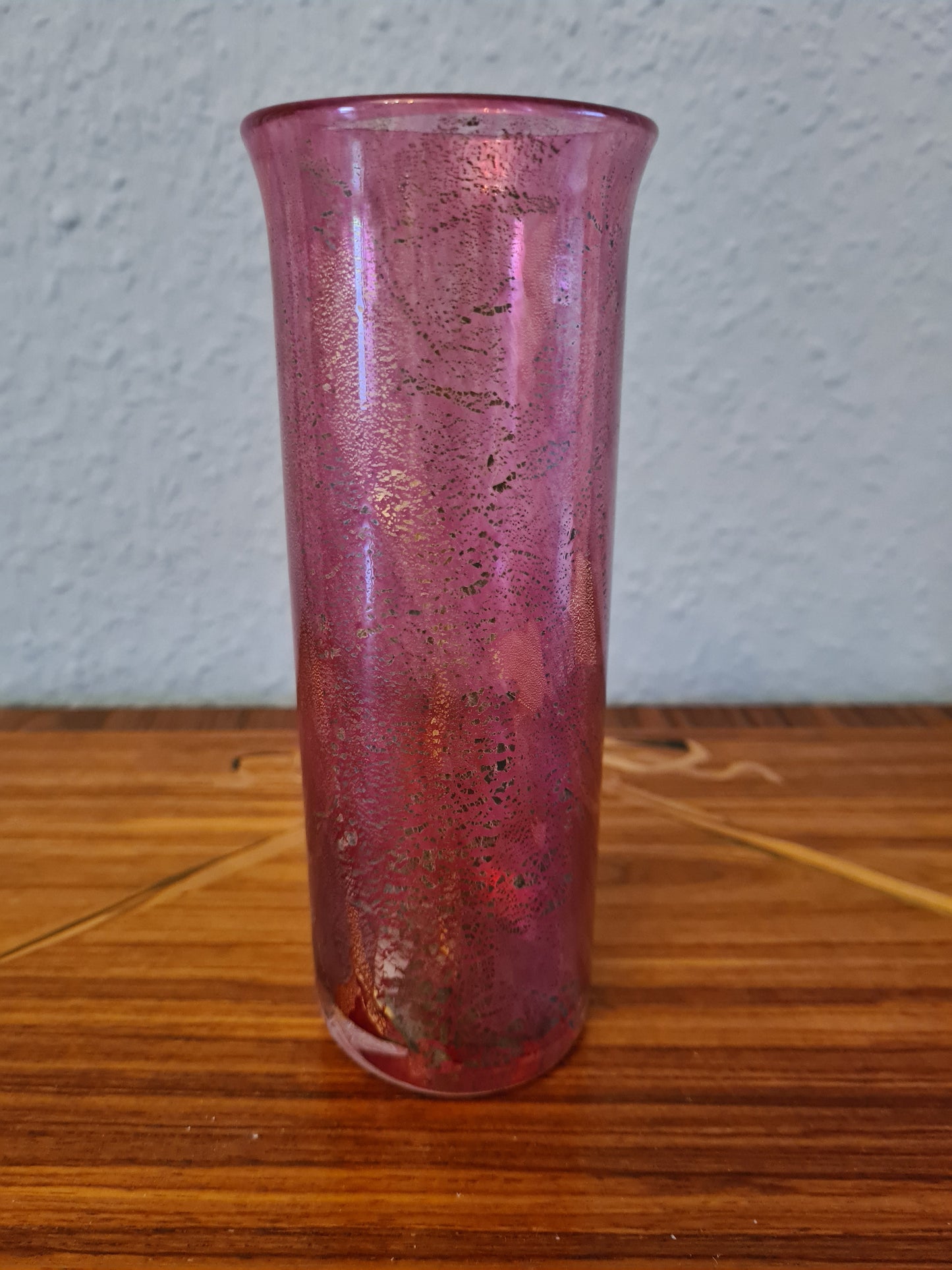 Antike Sammlervase Glas Goldstaub Studioglas 16x6cm Art déco