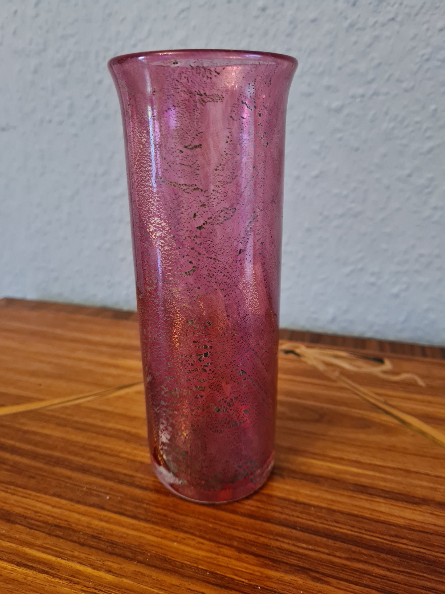 Antike Sammlervase Glas Goldstaub Studioglas 16x6cm Art déco