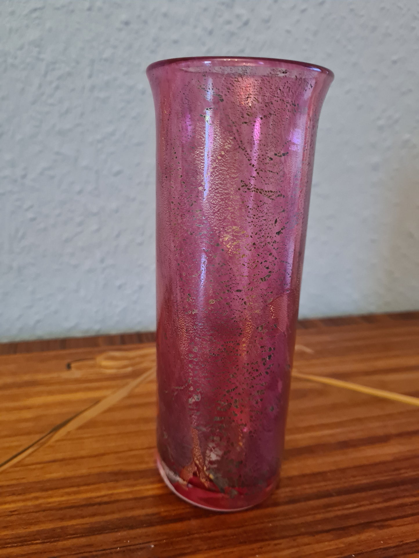 Antike Sammlervase Glas Goldstaub Studioglas 16x6cm Art déco