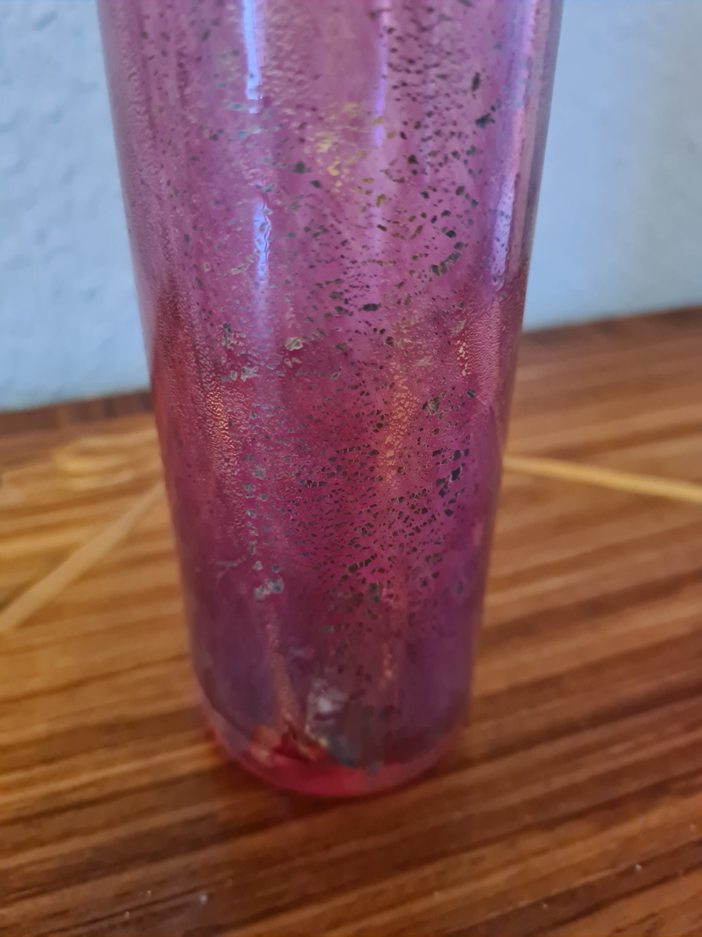 Antike Sammlervase Glas Goldstaub Studioglas 16x6cm Art déco