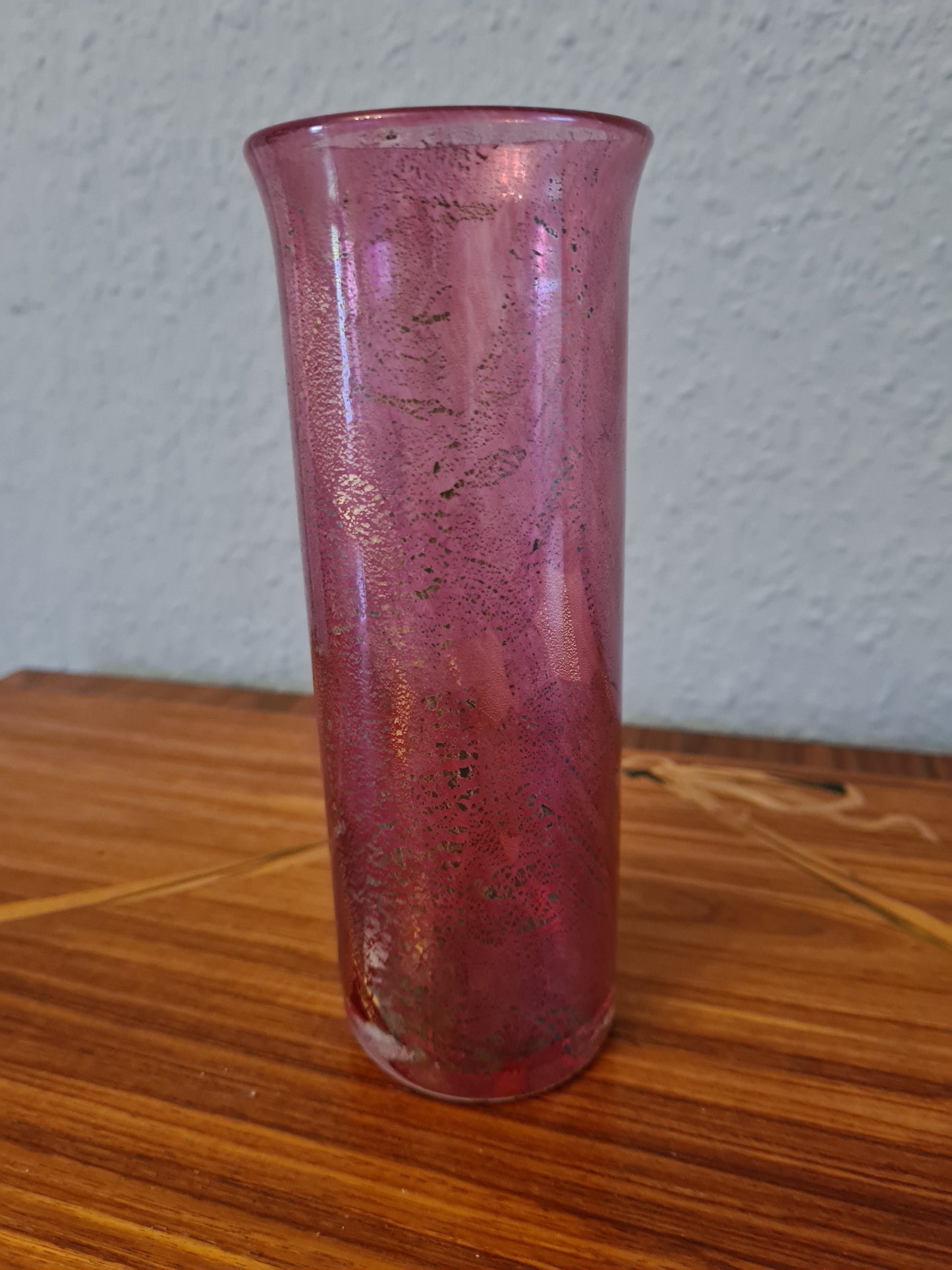 Antike Sammlervase Glas Goldstaub Studioglas 16x6cm Art déco