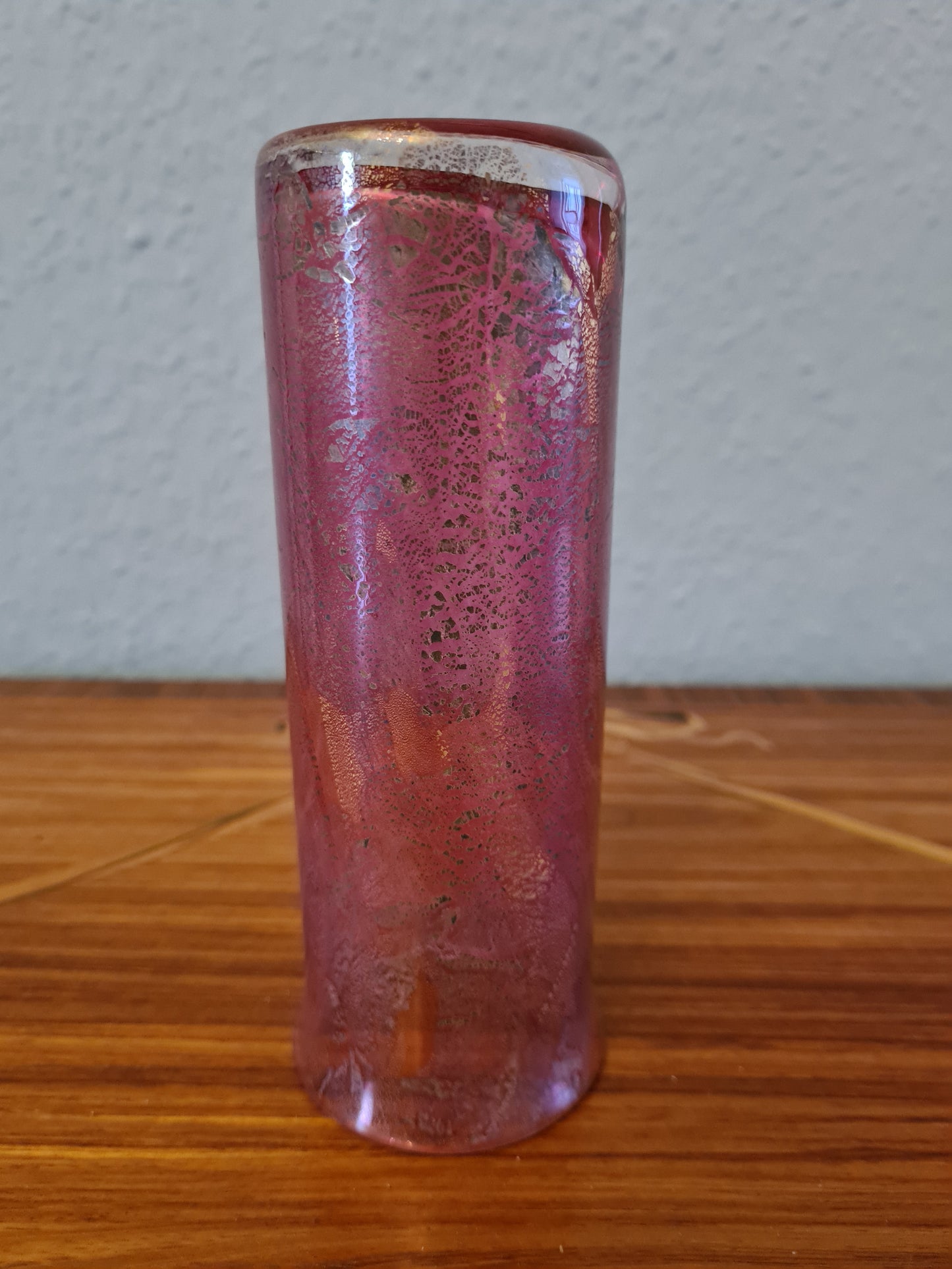 Antike Sammlervase Glas Goldstaub Studioglas 16x6cm Art déco