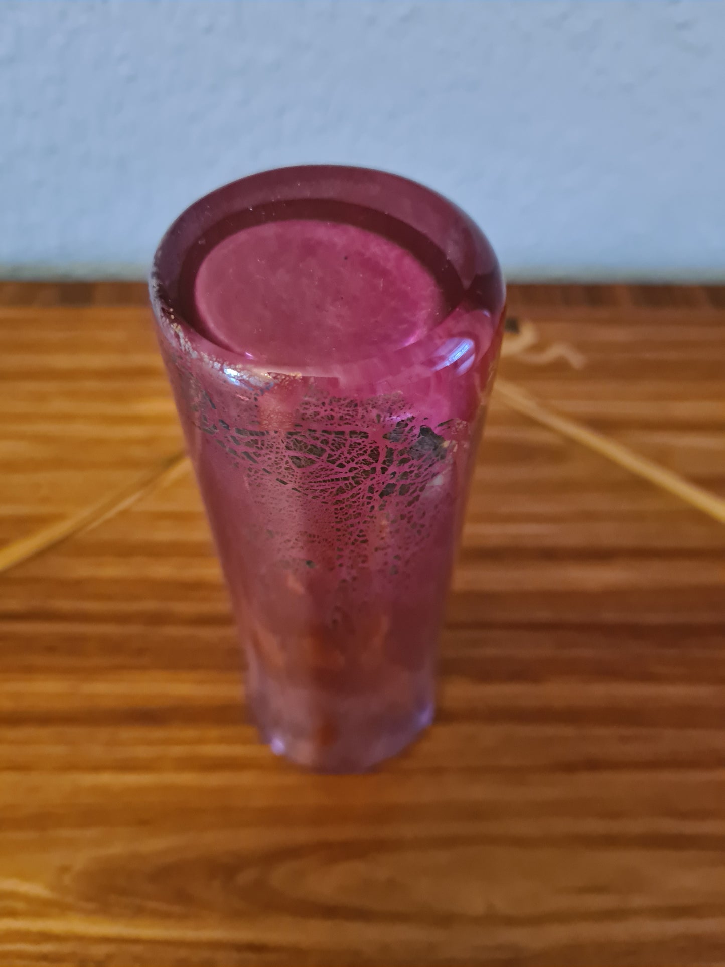 Antike Sammlervase Glas Goldstaub Studioglas 16x6cm Art déco