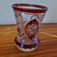 Trichter Glas Prunkglas Handarbeit Goldrand Becher Kristallglas 12x9cm