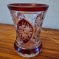 Trichter Glas Prunkglas Handarbeit Goldrand Becher Kristallglas 12x9cm