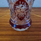 Trichter Glas Prunkglas Handarbeit Goldrand Becher Kristallglas 12x9cm