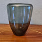Rauchglas Sammlervase Glas Blumenvase Grau-Blau 20x15 cm