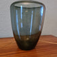 Rauchglas Sammlervase Glas Blumenvase Grau-Blau 20x15 cm
