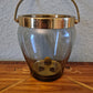 Eiskübel Eiswürfel Behälter Glas Messing Ice Bucket Vintage 15x11cm