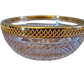 Vintage Baccarat Kristallglas Schale Diamantspitze Gold Glas 16x7cm