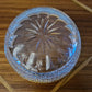 Vintage Baccarat Kristallglas Schale Diamantspitze Gold Glas 16x7cm