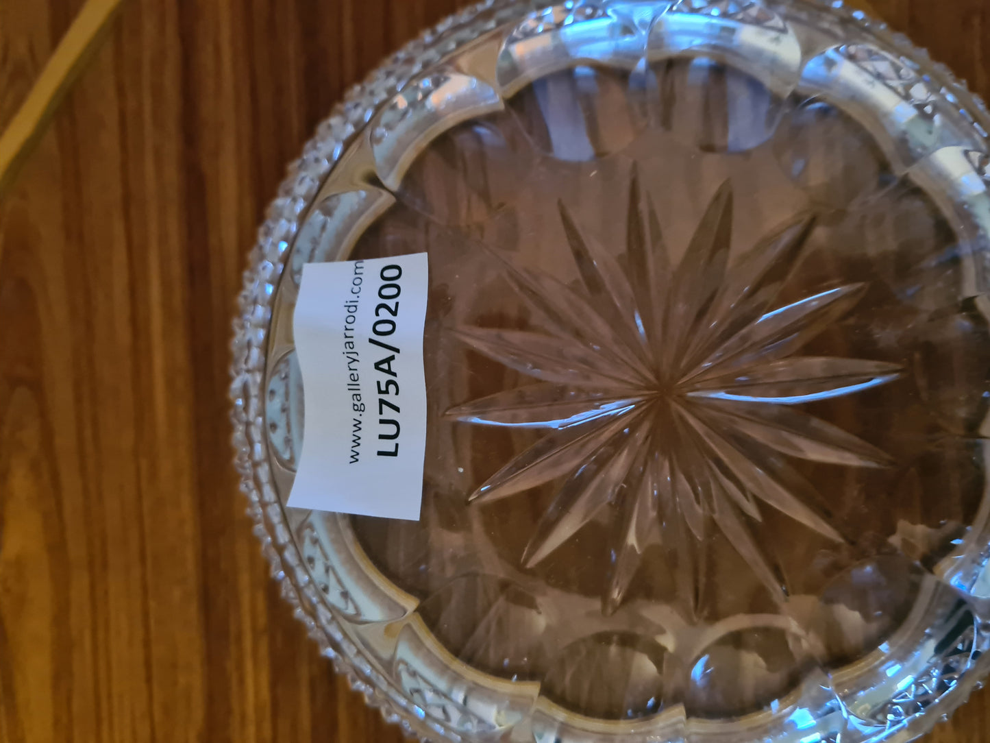 Vintage Baccarat Kristallglas Schale Diamantspitze Gold Glas 16x7cm