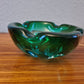Vintage Aschenbecher Glas Blau Muranoglas Midcentury 15x6cm