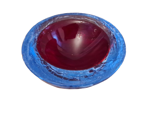 Vintage Muranoglas Schale Midcentury Design 15x6 cm