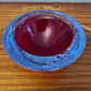 Vintage Muranoglas Schale Midcentury Design 15x6 cm