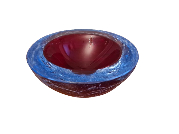 Vintage Muranoglas Schale Midcentury Design 15x6 cm