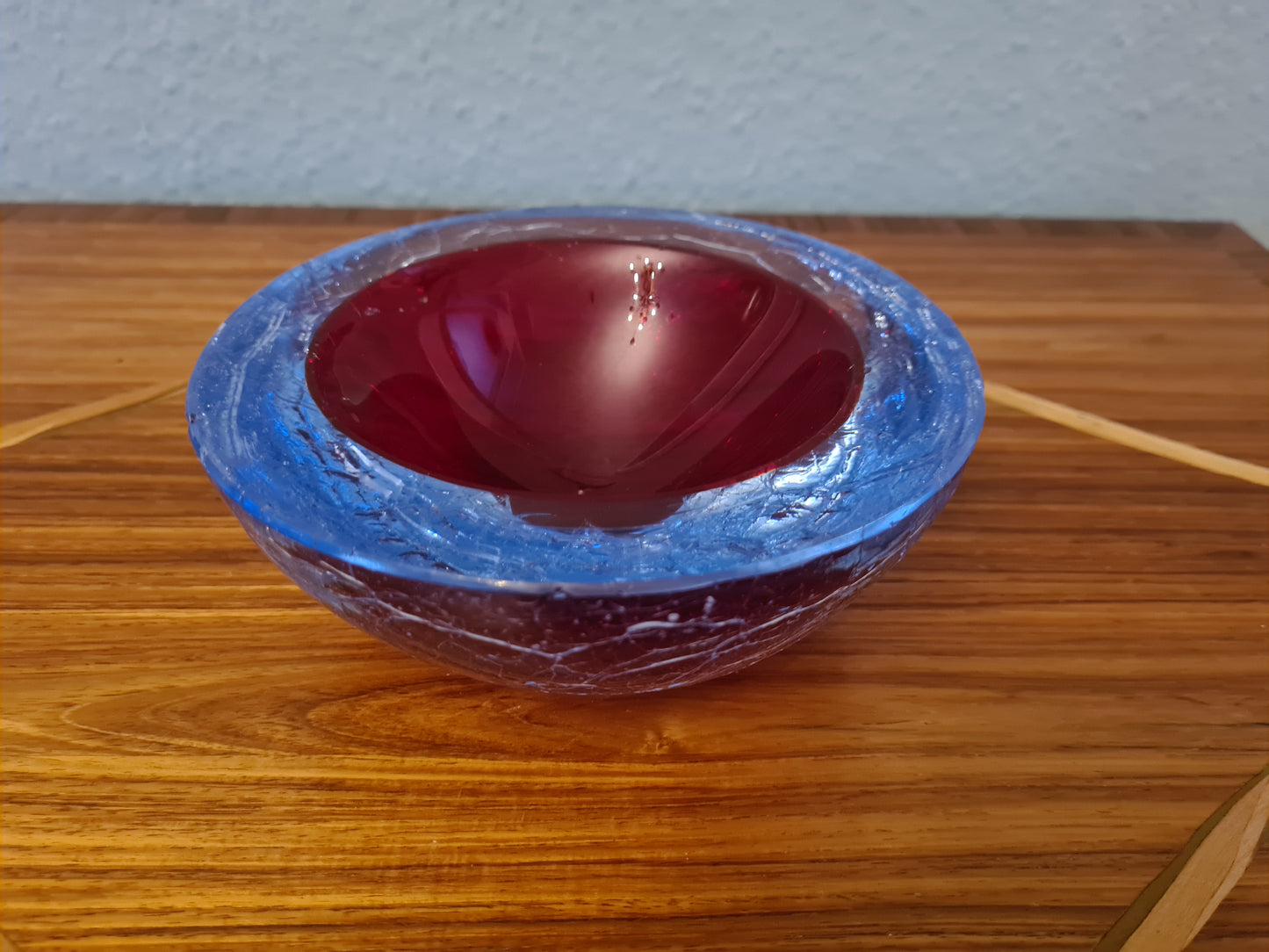 Vintage Muranoglas Schale Midcentury Design 15x6 cm