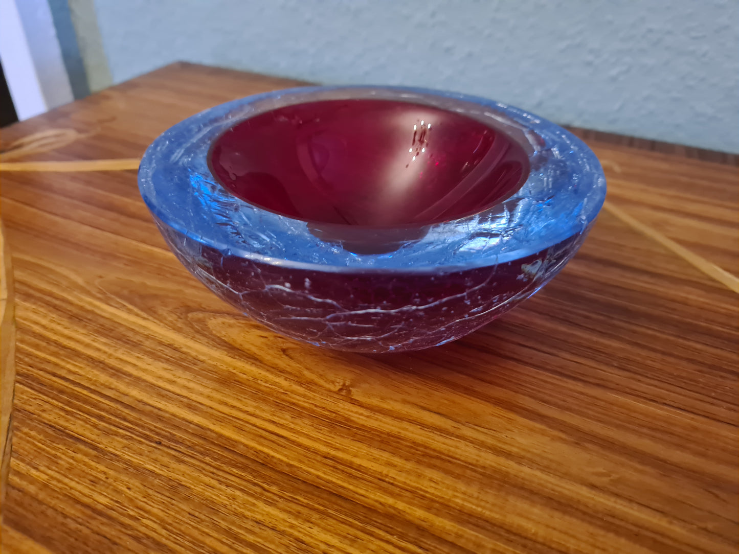 Vintage Muranoglas Schale Midcentury Design 15x6 cm