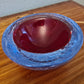 Vintage Muranoglas Schale Midcentury Design 15x6 cm