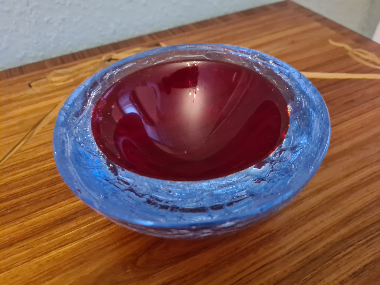 Vintage Muranoglas Schale Midcentury Design 15x6 cm