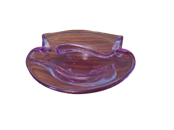 Vintage Alexandrit Glas Schale Aschenbecher 17x5cm