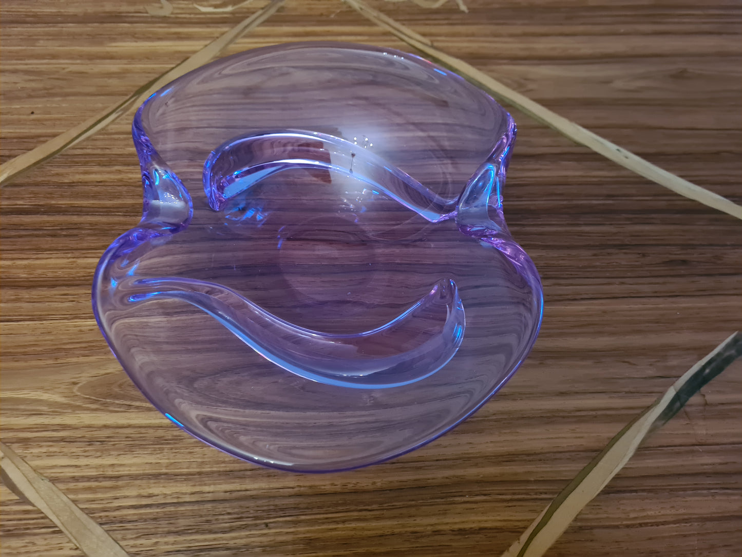 Vintage Alexandrit Glas Schale Aschenbecher 17x5cm