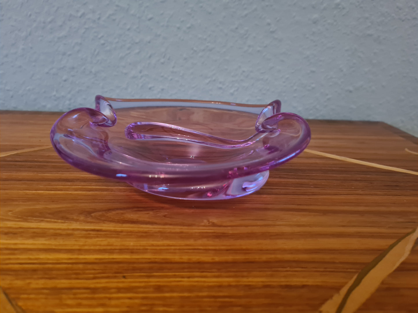 Vintage Alexandrit Glas Schale Aschenbecher 17x5cm