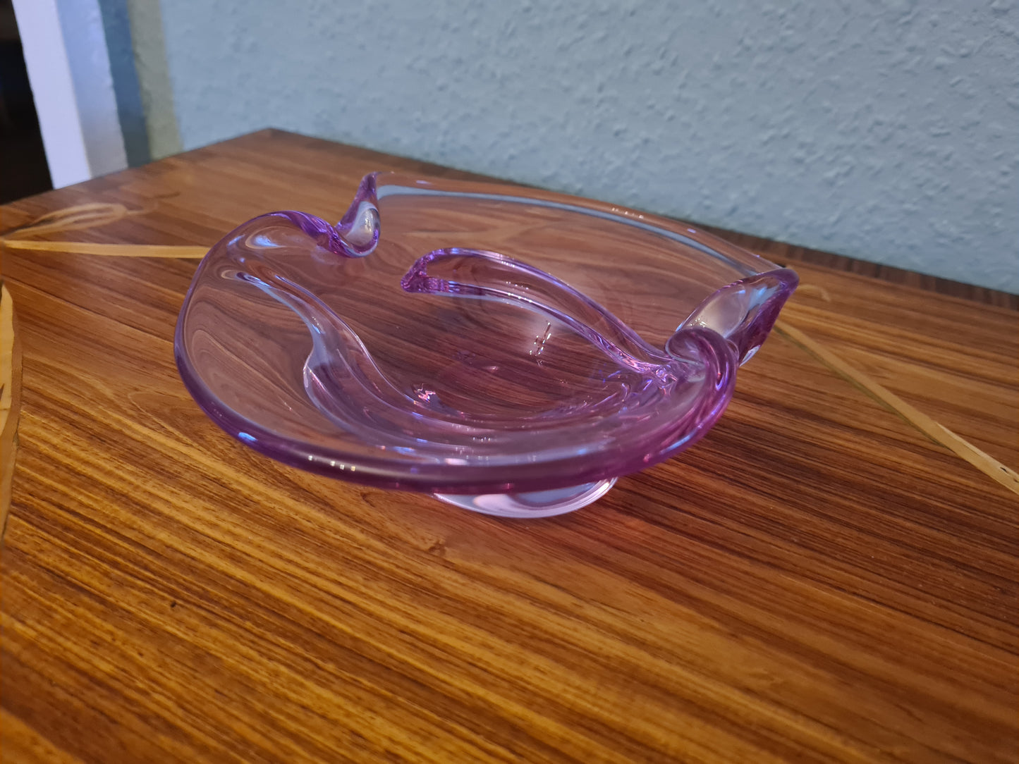 Vintage Alexandrit Glas Schale Aschenbecher 17x5cm