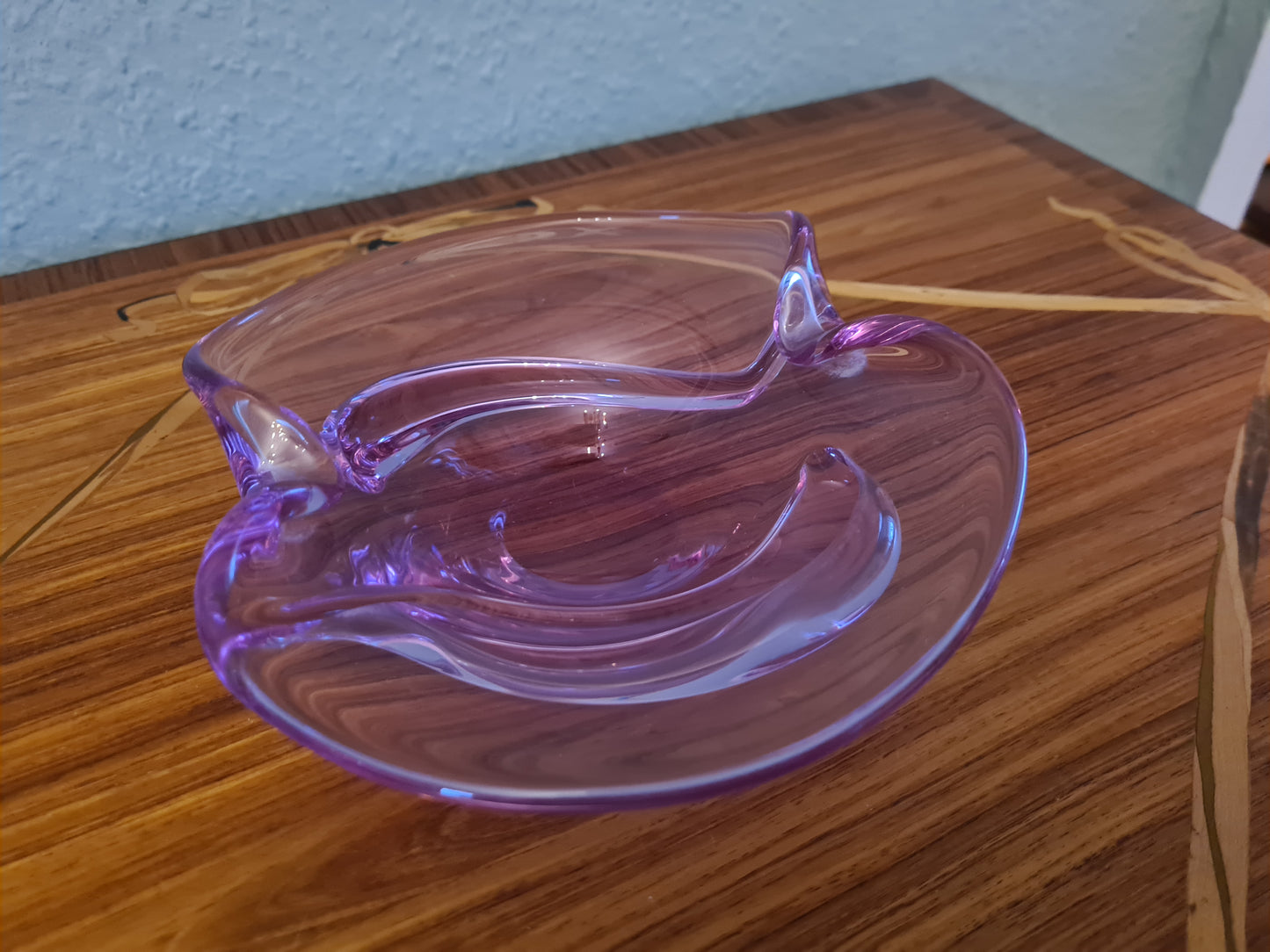 Vintage Alexandrit Glas Schale Aschenbecher 17x5cm