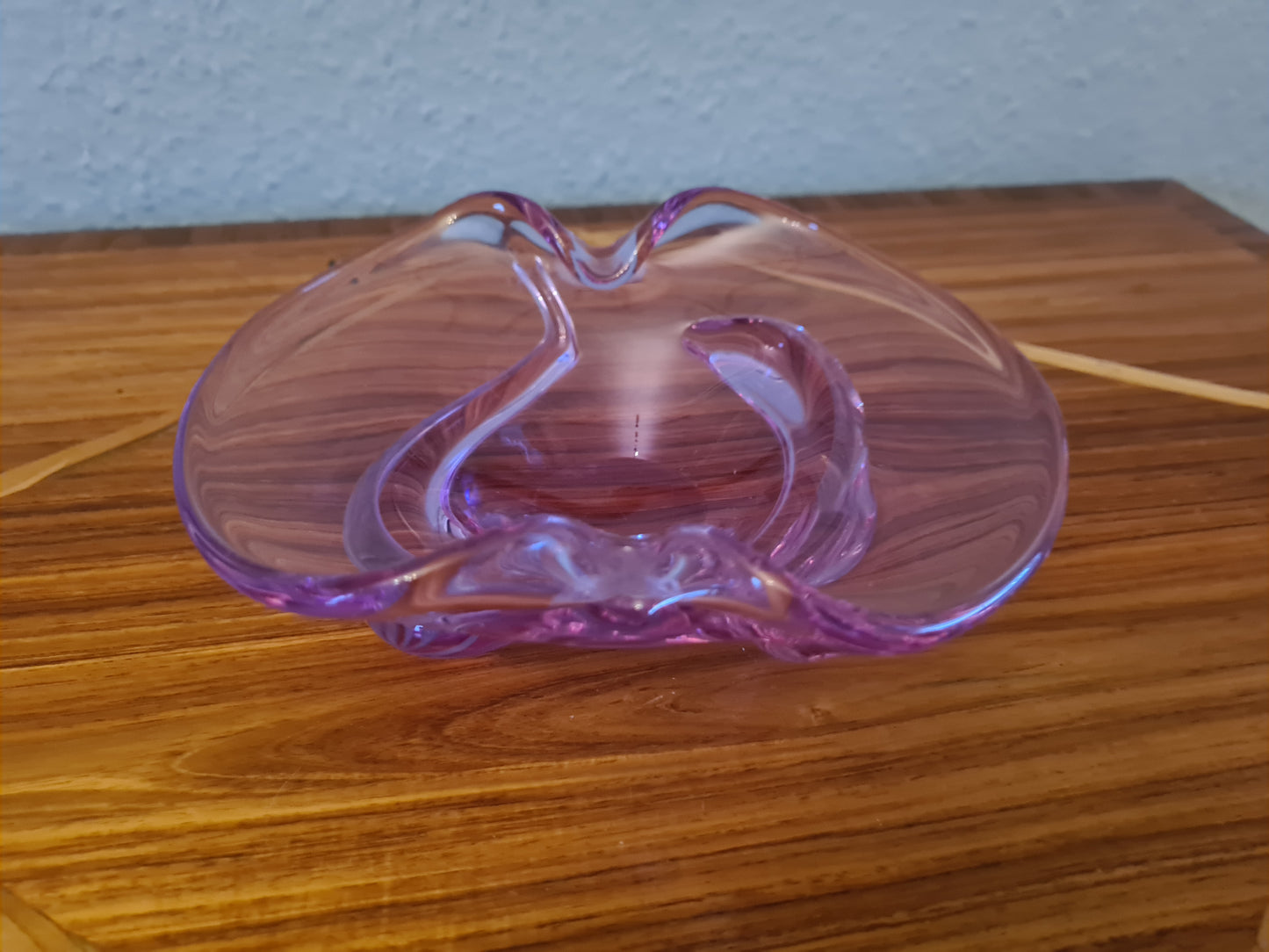Vintage Alexandrit Glas Schale Aschenbecher 17x5cm