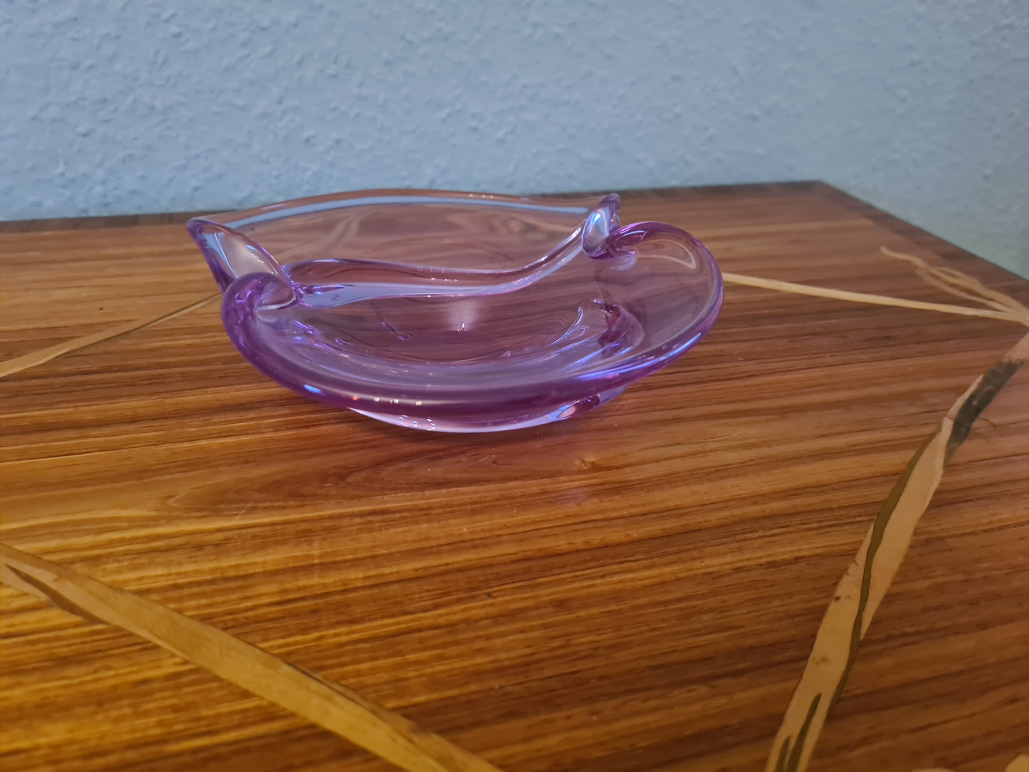 Vintage Alexandrit Glas Schale Aschenbecher 17x5cm