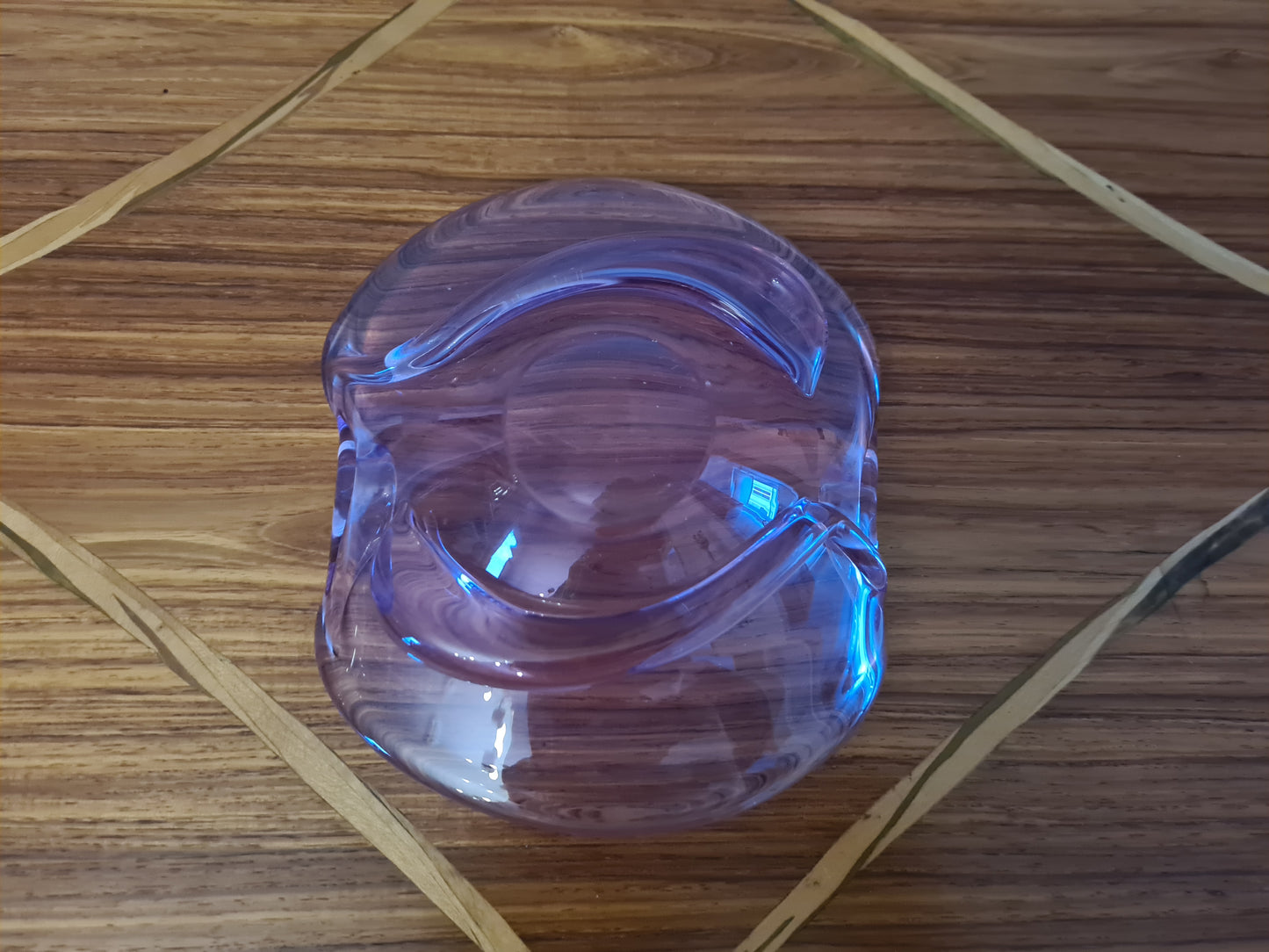 Vintage Alexandrit Glas Schale Aschenbecher 17x5cm