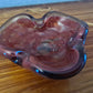 Italienischer Murano Glas Aschenbecher Violett 13x10cm