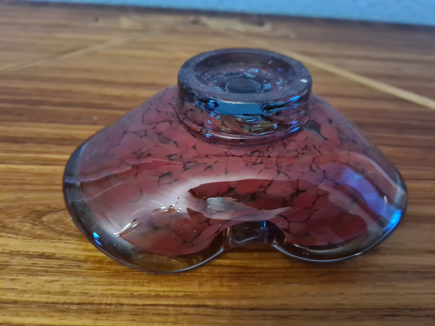 Italienischer Murano Glas Aschenbecher Violett 13x10cm