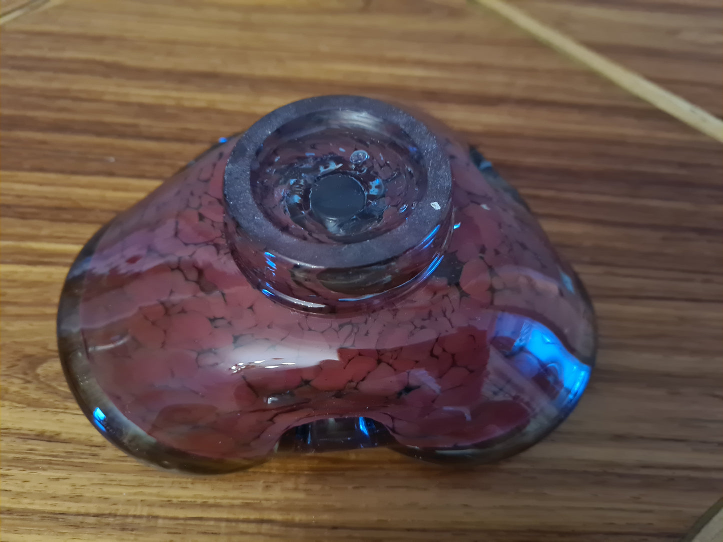 Italienischer Murano Glas Aschenbecher Violett 13x10cm