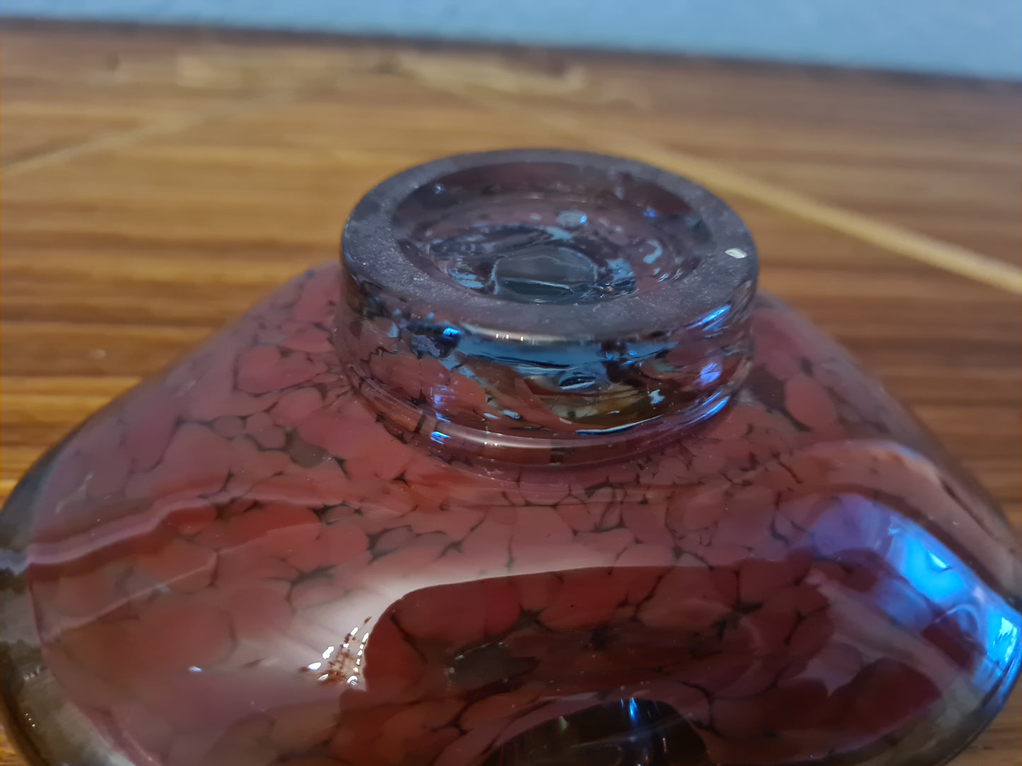 Italienischer Murano Glas Aschenbecher Violett 13x10cm