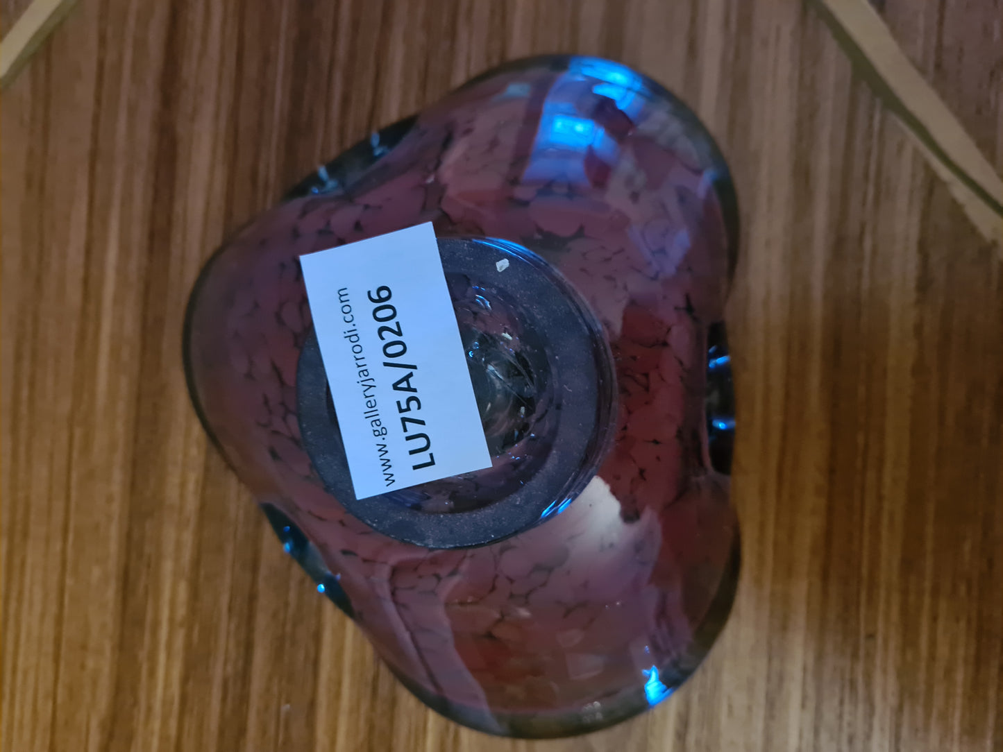 Italienischer Murano Glas Aschenbecher Violett 13x10cm