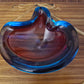 Italienischer Murano Glas Aschenbecher in Violett 18x7 cm
