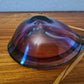 Italienischer Murano Glas Aschenbecher in Violett 18x7 cm